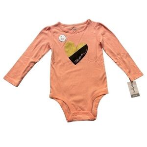 CARTER’S Baby 24 month Long-Sleeve Bodysuit onies MOM heart gold